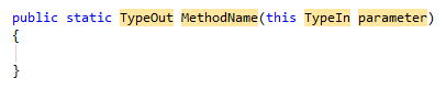 Visual Studio Snippet for Extension Methods