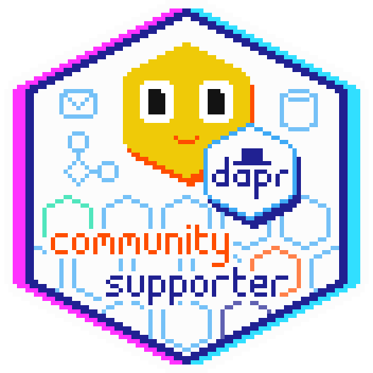 Dapr community supporter badge
