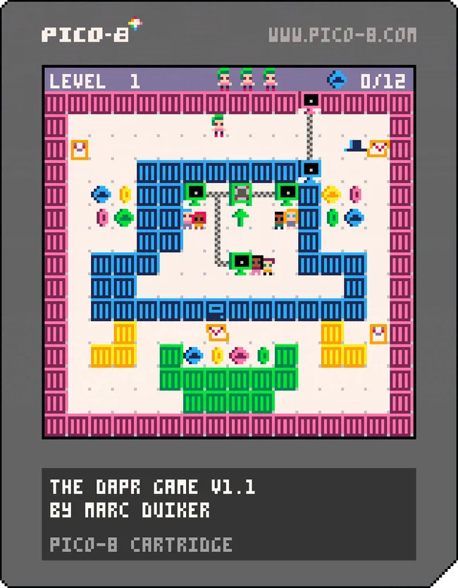 Dapr game Pico8 cart