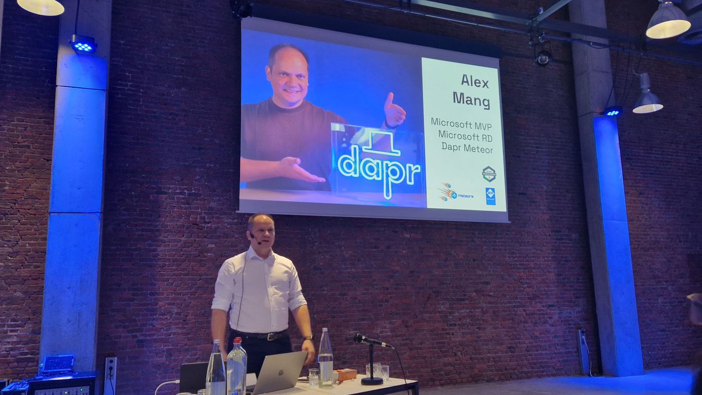 Alex Mang presenting