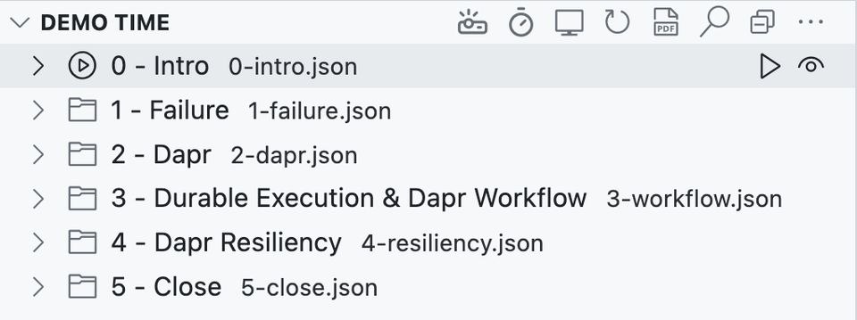 Using multiple DemoTime json files for a large presentation
