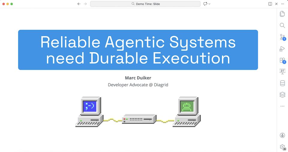 Reliable Agentic Systems Require Durable Execution