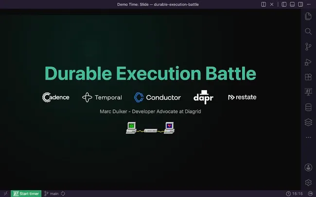 Title slide in VSCode