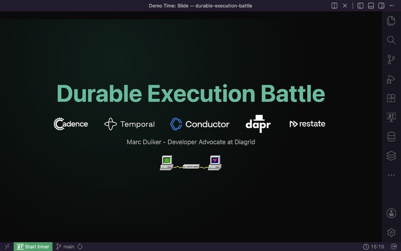 Title slide in VSCode