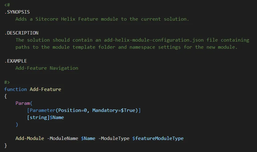 Add-Feature PowerShell function