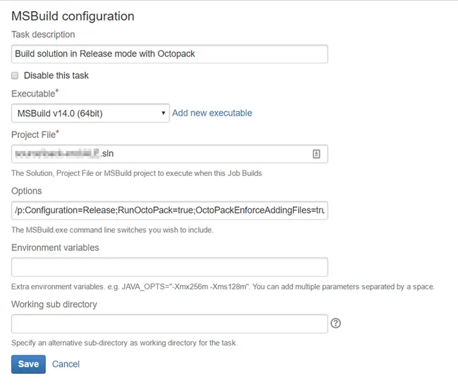 MSBuild task