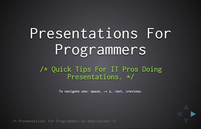 Presentations for programmers