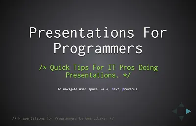 Presentations for programmers