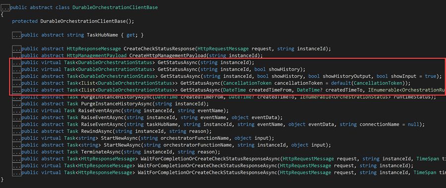 Durable Orchestration ClientBase
