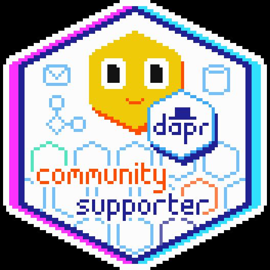 Dapr community supporter badge